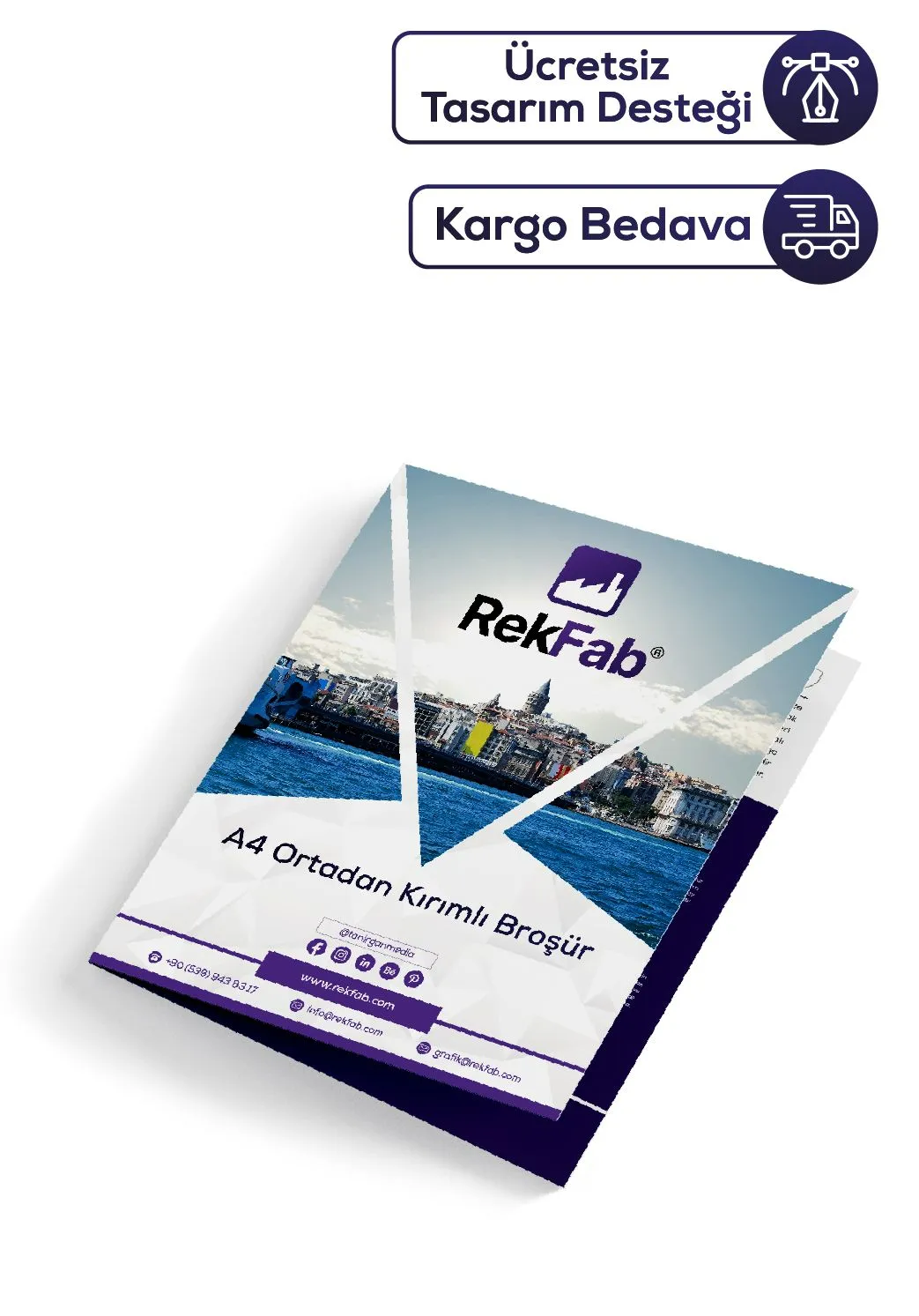 A4 Ebat Ortadan Kırım Broşür