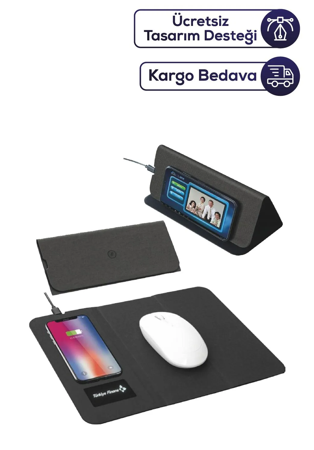 4855 Kablosuz Şarjlı Mouse Pad
