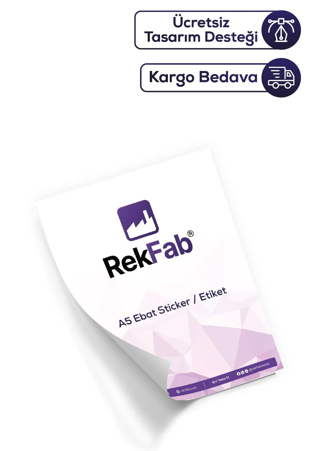A5 Ebat Sticker